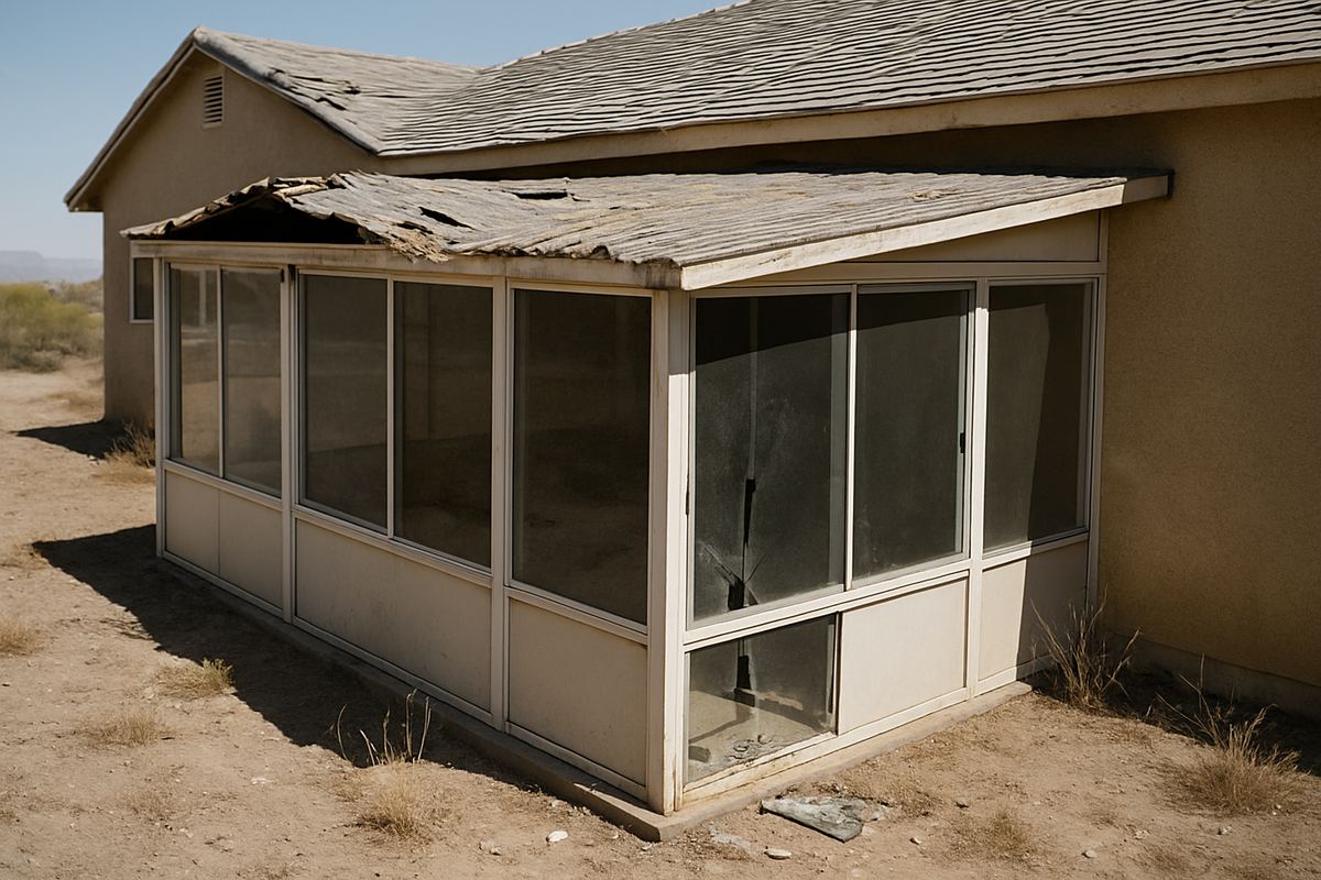 Enclosed patio added to a Las Vegas house