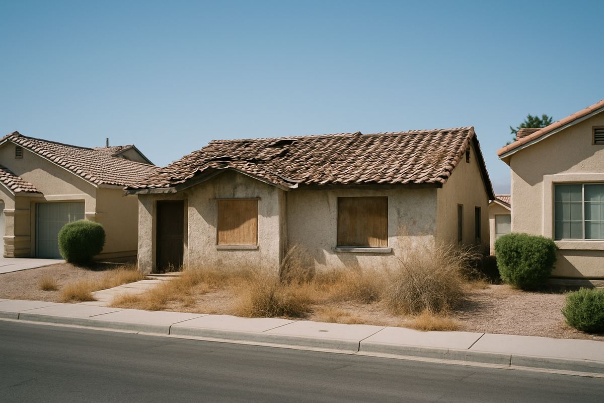 Older Las Vegas houses with visible wear