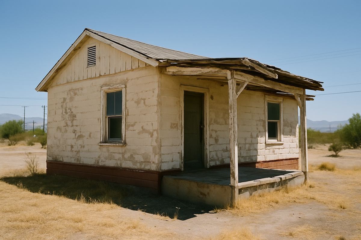 Aging wartime-era ranch house near downtown Las Vegas